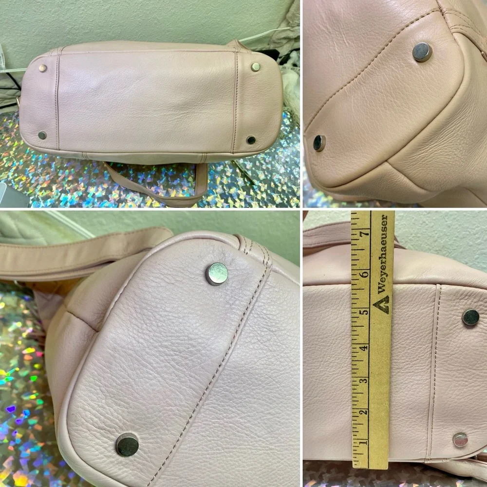 Lily Jade Madeline Convertible Diaper Bag Backpack Blush Pink Full Grain Leather